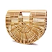 European and American fashion bamboo bag handmade semi-circle outdoor beach bag rattan holiday straw dumpling ladies handbag